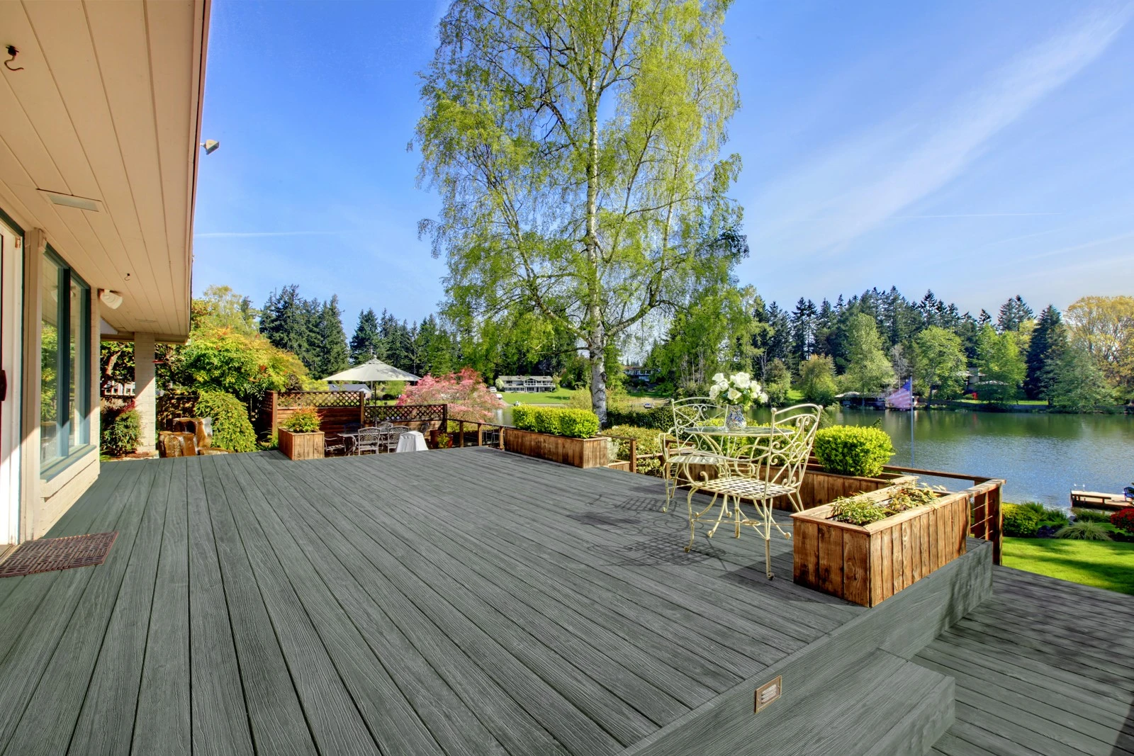 Composiet Vlonderplank 2.3 x 13.8 cm (23 x 138 mm) Ronde Kamer Multigrey Dark - Lengte 400 cm - Afbeelding 5